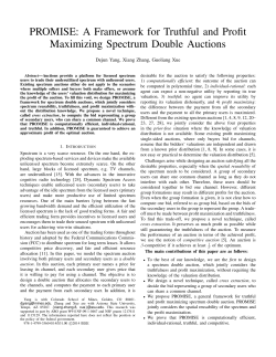 PROMISE: A Framework for Truthful and Profit Maximizing Spectrum