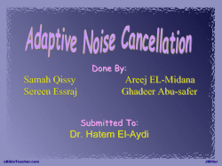 Adaptive Noise Cancellation