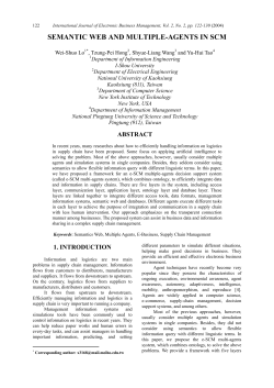 semantic web and mutiple-agents in scm