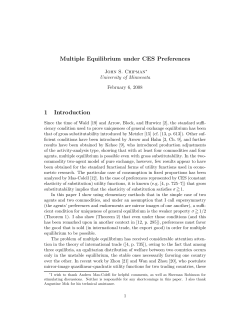 Multiple Equilibrium under CES Preferences.