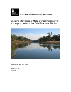 Baseline Monitoring of Metal Concentrations over a one