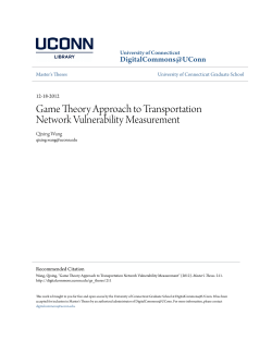 Game Theory Approach to Transportation Network Vulnerability