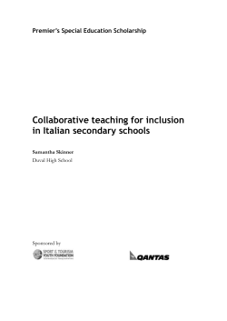 Inclusion and collaboration in the scuola media