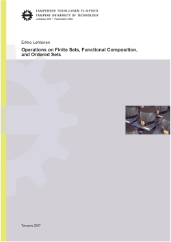Operations on Finite Sets, Functional Composition, and Ordered Sets