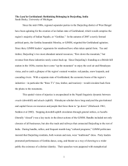 Rethinking Belonging in Darjeeling, India