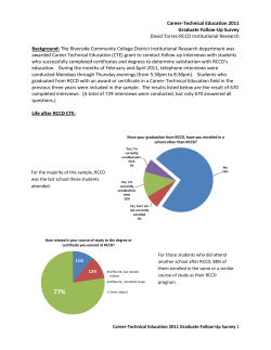 Career-Technical Education 2011 Graduate Follow