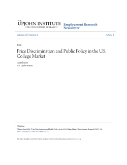 Price Discrimination and Public Policy in the US