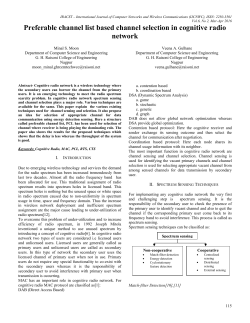 Preferable channel list based channel selection in cognitive radio