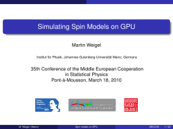 Simulating Spin Models on GPU