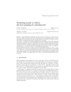 Predicting nearly as well as the best pruning of a decision tree