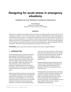 Designing for acute stress in emergency situations