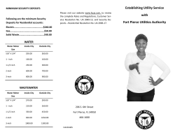 Establishing Utility Services - Fort Pierce Utilities Authority