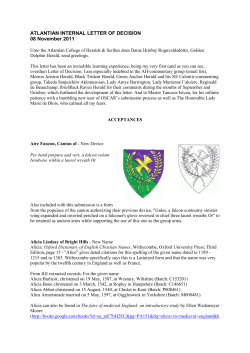 ATLANTIAN INTERNAL LETTER OF DECISION 08 November 2011