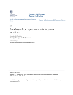 An Alexsandrov type theorem for k-convex functions