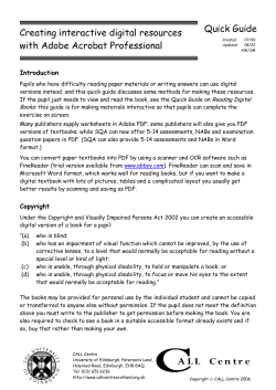 Creating interactive digital resources with Adobe