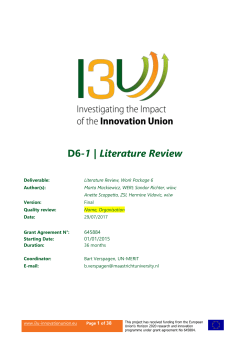 I3U D6-1 Literature Review