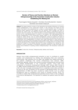 Review of Theory and Practice Literature on Women