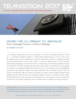 Moving the U.S. Embassy to Jerusalem