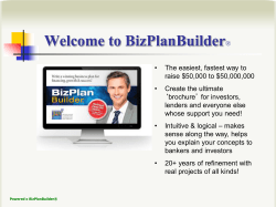 take the Quick Tour of BizPlanBuilder