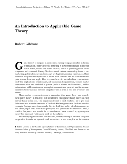 An Introduction to Applicable Game Theory