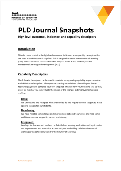 PLD Journal Snapshots - Education Services