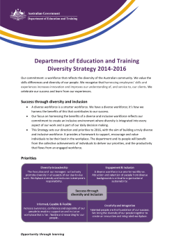 Education Diversity Strategy 2014-2016