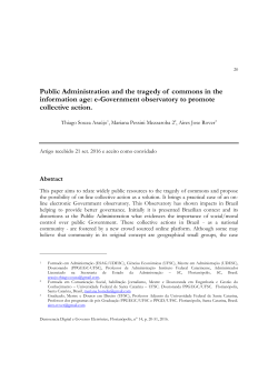 Public Administration and the tragedy of commons in the information