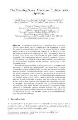The Teaching Space Allocation Problem with Splitting