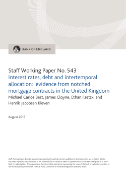 Staff Working Paper No. 543: Interest rates, debt