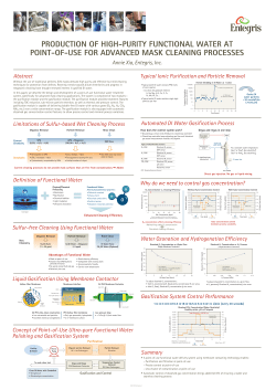 Annie Xia, Entegris, Inc. Concept of Point-of-Use Ultra
