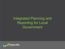 Integrated Planning and Reporting for Local Government