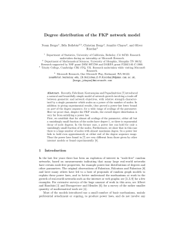 Degree distribution of the FKP network model