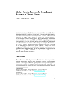 Markov Decision Processes for Screening and