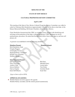 Minutes - New Mexico Historic Preservation Division