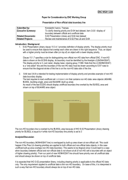 Presentation of Non official data boundary line