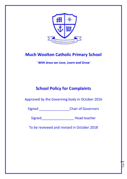 Complaints - Much Woolton Catholic Primary School