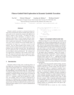Fitness-Guided Path Exploration in Dynamic Symbolic