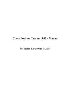 CPT 5 Manual - Chess Position Trainer