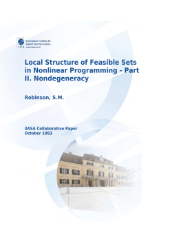 Local Structure of Feasible Sets in Nonlinear