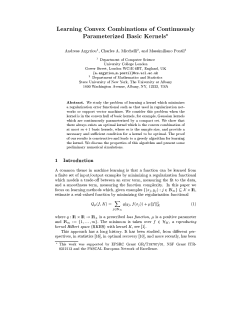 Learning Convex Combinations of Continuously Parameterized