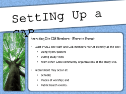 Module 1: Setting Up a CAB Powerpoint Presentation