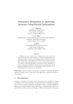 Parameter Estimation in Queueing Systems Using Partial Information
