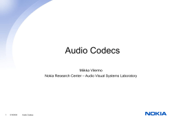 Audio Coding