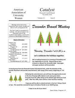 Catalyst December Branch Meeting - AAUW Plymouth