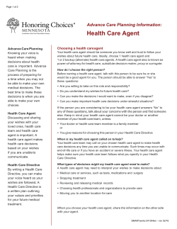 Health Care Agent Health Care Agent