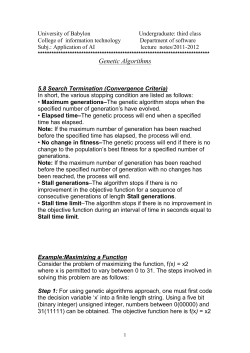 Genetic Algorithms