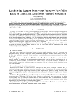 Reuse of Verification Assets from Formal to Simulation