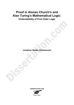 Proof in Alonzo Church`s and Alan Turing`s