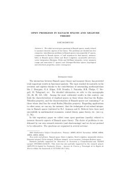 OPEN PROBLEMS IN BANACH SPACES AND MEASURE THEORY