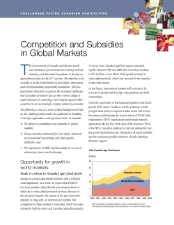 Competition and Subsidies in Global Markets